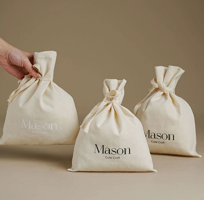 Personalized Cotton Drawstring - Luxury Skincare Logo recension och pris