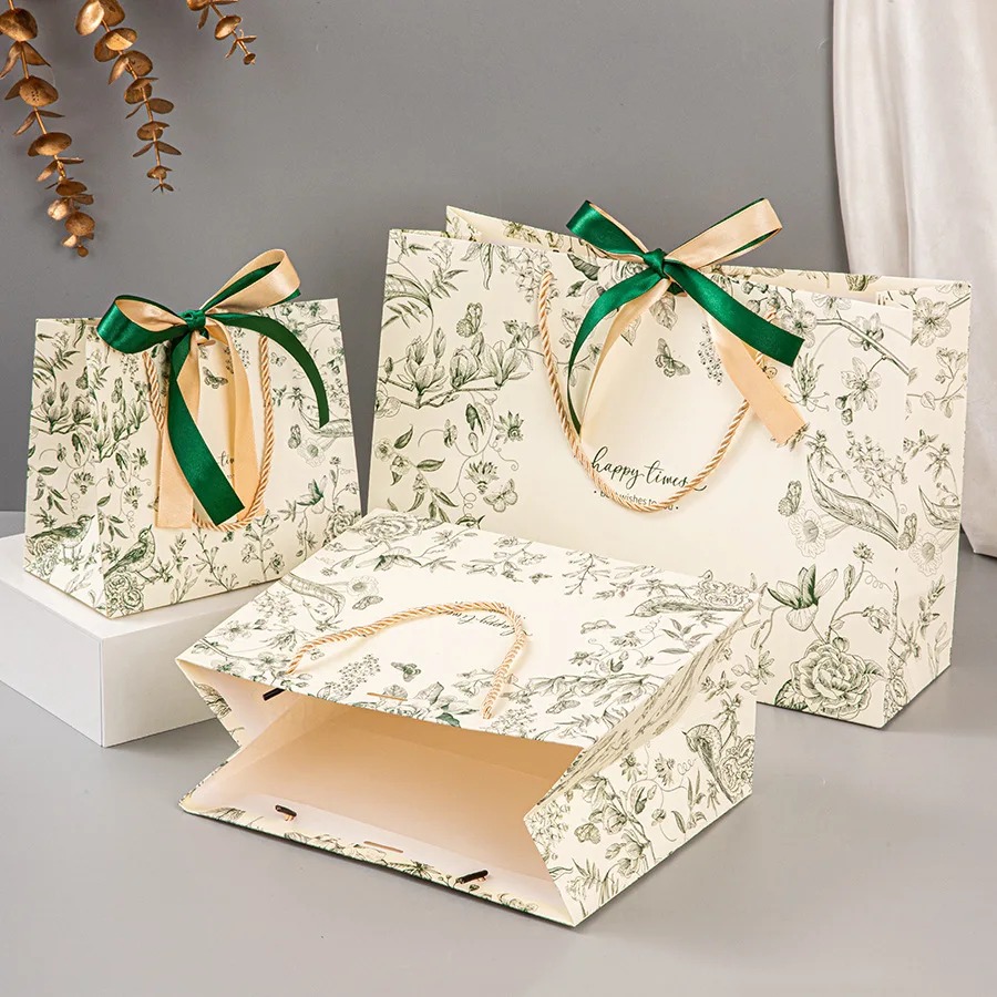 10Pcs Floral Print Paper Gift  - Luxury Skincare Packaging recension och pris